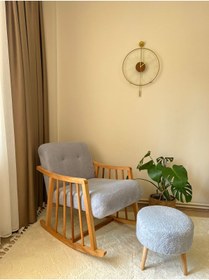 Resim ÖZKISMET GRİ SALLANAN BERJER KOLTUK PUF VE YASTIK HEDİYELİ 