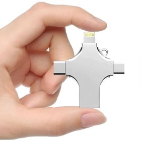 Resim Dk04 64gb 4in1 Usb 2.0 + Type-c + Micro + Lightning Flash Sürücü 