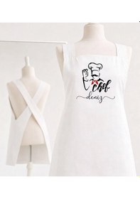 Resim Bk Gift Kişiye Özel İsimli Çapraz Askılı Beyaz Mutfak Önlüğü - 12, Aşçı Önlüğü, Şef Önlüğü, Anneye Hediye Kobitmeyencom35946 Bk Gift Renkli 