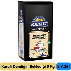 Resim Karali Demliğin Bekledği Siyah Çay 5 Kg 2 Paket 