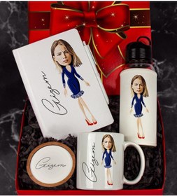 Resim Ejoya Kişiye Özel Karikatür Tasarım Hediye Paketi 96665 