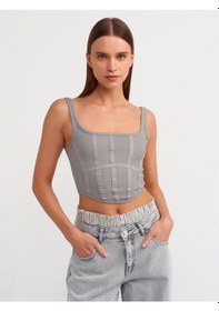 Resim Dilvin Korse Model Top Büstiyer Gri 