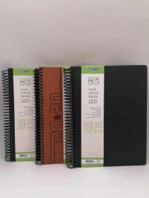 Resim 419-plk 20x28 Spiralli Eski Ajanda 3'lü Siyah-kahverengi 