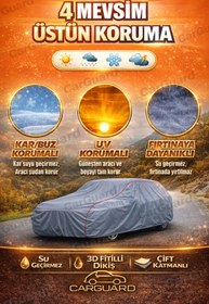 Resim CarGuard Bmw 3 Serisi F30 2012-2017 Uyumlu Pro Fitilli Miflonlu Araba Brandası Oto Branda 