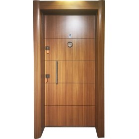Resim Tezdoor Eskitme Kasalı Düz Model Daire Kapısı, Çelik Kapı, Villa Kapısı 