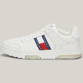 Resim Tommy Hilfiger Erkek Brooklyn Deri Beyaz Logolu Sneaker 