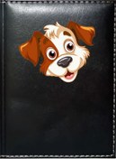 Resim Promosyon Denizi Sevimli Köpek 2 Görselli Siyah Ruhsat Kabı 