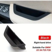 Resim Dashanshop Bmw X3 X4 F25 F26 Karbon Fiber Kapı Tutacak Saklama Kutusu Siyah Sağ Sol 