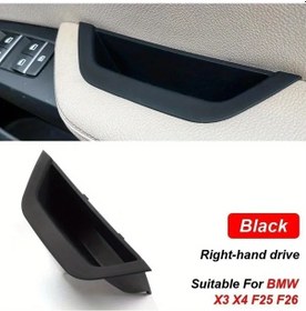 Resim Dashanshop Bmw X3 X4 F25 F26 Karbon Fiber Kapı Tutacak Saklama Kutusu Siyah Sağ Sol 