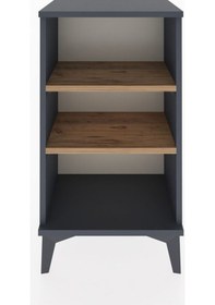 Resim Arges Komodin 2 Raflı 44x30x80 Antrasit-çam Antrasit 