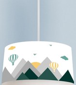 Resim Talia Home Yeşil Kuş Vadisi Dağ Desenli Çocuk Ve Bebek Odası Sarkıt Avize 
