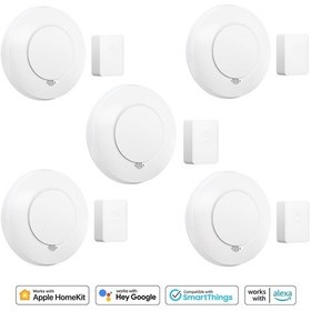 Resim Meross Wi-fi Uzaktan Kontrollü 5'li Akıllı Duman Sensör Kiti 