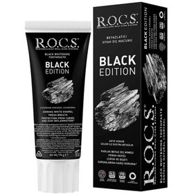 Resim Rocs Black Edition Kömür Özlü Beyazlatıcı Diş Macunu 60ml 