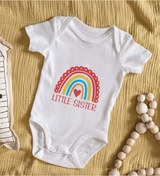Resim Bitmeyenkartus Bk Kids Little Sister Tasarımlı Bebek Body Zıbın - Model 1 Çok Renkli 