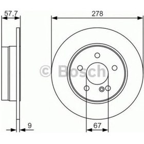 Resim Bosch Fren Diski Arka [5D 278Mm] W204 S204 07 