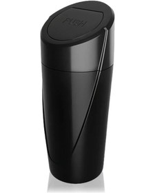 Resim Elmpaly Siyah Multifonksiyonlu Araç Çöp Kutusu Sızdırmaz Kapaklı Bardak Tutucu Ve Kol Dayama Uyumlu 