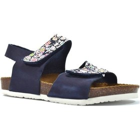 Resim Bayrak 1051 Deri Nubuk Lacivert Ortopedik Günlük Kız Sandalet Lacivert 