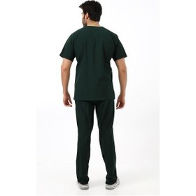 Resim Zarf Yaka Erkek Likralı Takım - 6429 Ö.başı Yeşili-12113 6429 Ö.başı Yeşili 