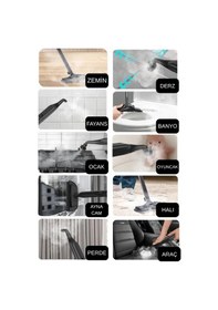 Resim Mieco Stella Deluxe 5 Bar/ 2100 W / 20 Parça Buharlı Temizleyici 