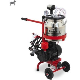Resim Melasty Micro İkili Keçi Süt Sağma Makinesi Paslanmaz Güğüm - Kauçuk Memelik Micro Kuru Pompa 