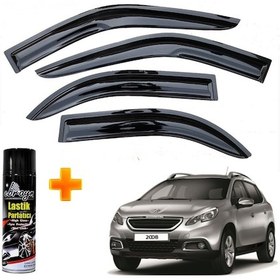 Resim Peugeot 2008 Mügen Cam Rüzgarlığı 2012-2019 Arası 4 Lü Takım +500ml Lastik Parlatıcı 