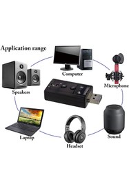 Resim boblov Usb 2.0 7.1-channel Virtual Usb 3d Stereo Audio Adapter Usb Ses Kartı 