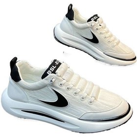 Resim Ikkb Bahar Yeni Nefes Alabilen Kanvas Kalın Tabanlı Aşınmaya Dayanıklı Erkek Sneaker Beyaz Ve Siyah Siyah - Beyaz 