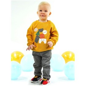 Resim Kidaxi Erkek Bebek Takım 3-6/6-9/9-12/18-24 Ay Füme 