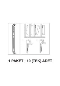 Resim Yaylı Radyatör Konsolu - 60 Cm Yükseklik Panel İçin Montaj Askısı 1 Adet Paket 10 Li 