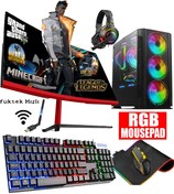 Resim DMC N60x (PUBG,GTA 5) Ryzen 5 5500 16GB RAM 1TB HDD 256GB SSD RX580 8GB 24" Oyuncu Masaüstü Bilgisayar 