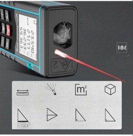 Resim Profesyonel 40 Metre Dijital Lazer Metre Ölçer Lcd Ekran, Su Terazili, Alan Hacim, Pisagor Hesaplama Ve 20 Kayıt Hafızası Lisinya 