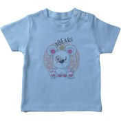 Resim Angemiel Baby Tatlı Sevimli Ayı Erkek Bebek Tişört Mavi B0072MDBBKETSRT 