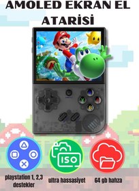 Resim 20.000 Oyunlu AMOLED Ekranlı Atari El Konsolu Retro Oyun Keyfi 