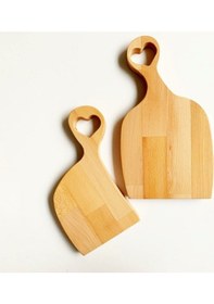 Resim Ahşap 2'li Sevgili Sunum Ve Kesme Tahtası Ahşap 