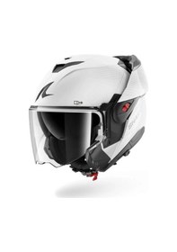 Resim Shark Oxo Sp Lyne Mat Çene Açılır Kask Beyaz 