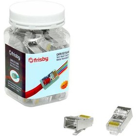 Resim Frisby FNW-RJ4532N CAT6 EZ RJ45 100lü Yeni Nesil Delikli Metal Konnektör 