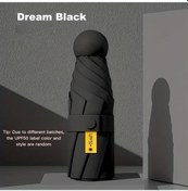 Resim Chuangyinshop Dream Black Taşınabilir Düz Renk Şemsiye Moda Bow Desenli Outdoor Seyahat Spor Plaj Piknik Kamp Valentin Gün İçin 