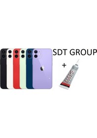 Resim Apple Uyumlu iPhone 12 Arka Batarya Pil Kapağı Mor B7000 15 Ml Yapıştırıcı 