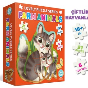 Resim Lovely Puzzle Çiftlik Hayvanları 