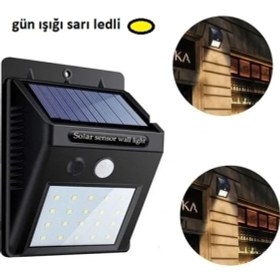 Resim Hareket Sensörlü Güneş Enerjili Lamba 20 LED 