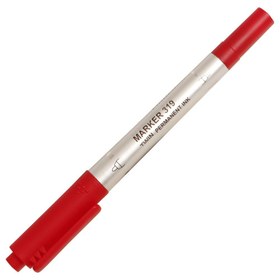 Resim Aihao AH-319 Permanent Asetat Kalemi Çift Taraflı S - M Uç - Kırmızı 
