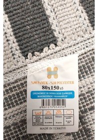 Resim Pamuklu Bukle Lüks Kilim 80x150 -luma Kreme Gri Gri 