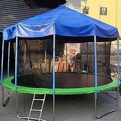 Resim Trambolin Gölgelik | Trambolin Koruma | Park Bahçe Oyun Alanı İçin Su Geçirmez Kanopi Örtüsü 