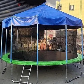 Resim Trambolin Gölgelik | Trambolin Koruma | Park Bahçe Oyun Alanı İçin Su Geçirmez Kanopi Örtüsü 