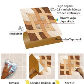 Resim Tink Kendinden Yapışkanlı Desenli Pvc Karo 30x30 Cm 
