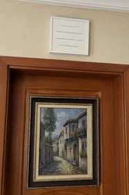 Resim Ahşap Modem Saklama Kutusu Dekoratif WiFi Saklama Kutusu Demonte 35 X 40 cm Sürgülü Kapak 