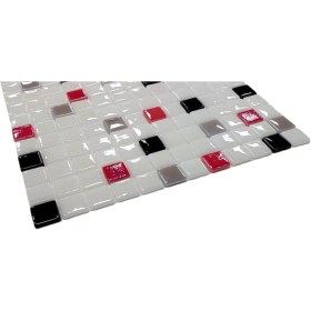 Resim MozaiKristaL Mutfak Tezgah Arası ve Tüm Yaşam Alanları İçin Cam Mozaik. Taş Ölçüleri: 25X25X5 Mm. File Ölçüsü: 31.5X31.5 cm. ( 1 Koli = 1 m2 Fiyatıdır ) 