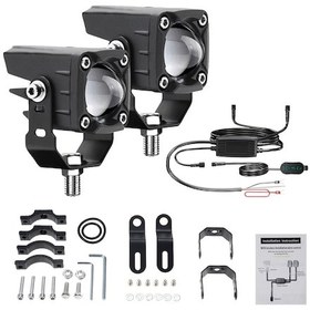 Resim Hallow-motosiklet Led Sürüş Sis Farları 120w 18000lm 6 Aydınlatma K22731r 