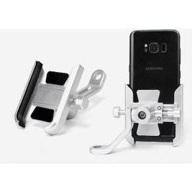 Resim Dinosaurs Motosiklet Kamerası Ve Telefon Tutacağı - Gümüş 