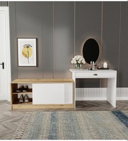 Resim Julia Makyaj Masası , 2 Kapaklı Tv Ünitesi 